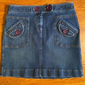 Y2K Denim Skirt with Chunky Buttons